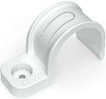 Крепёж-скоба Промрукав Д=32 под пистолет белый (уп. 25шт) картинка